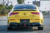 Mercedes Benz CLA45 CLA45S C118 2020 2021 2022 2023 2024 & CLA35 C118 2020 2021 2022 2023 2024 & CLA250 (With Sport Package Bumper) C118 2020 2021 2022 2023 2024 with Aftermarket Parts - AE Rear Diffuser Carbon Fiber from  ArmorExtend